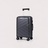 eDiscount — Dovwell Hard Shell Suitcase Set Spinner Luggage — Charcoal Black