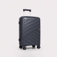 eDiscount — Dovwell Hard Shell Suitcase Set Spinner Luggage — Charcoal Black