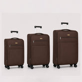 eDiscount — Antler Softside Luggage Suitcase Spinner — Brown 3 Pcs Set