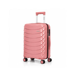 eDiscount — Dovelle Hard Shell Suitcase Set Spinner Luggage — Pink