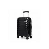 eDiscount — Dovelle Hard Shell Suitcase Set Spinner Luggage — Black