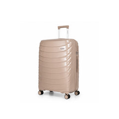 eDiscount — Dovelle Hard Shell Suitcase Set Spinner Luggage — Beige