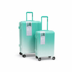eDiscount — Vacay Hardside Luggage 2pcs Suitcase Spinner — Turquoise Blue