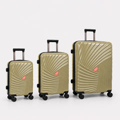 eDiscount Goby London Hardside Luggage Suitcase — Sandy 3Pcs Set
