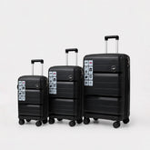 eDiscount — IT Luggage Hardside Luggage Suitcase Spinner — Black 3 Pcs Set