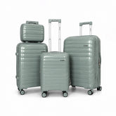 eDiscount — DoVell Hardside Luggage 4pcs Suitcase Spinner — Sea Green