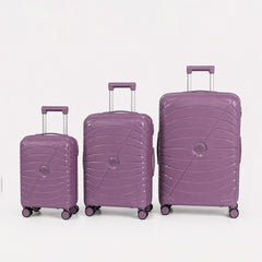 eDiscount — Summit Hard Shell Suitcase Set Spinner Luggage — Purple