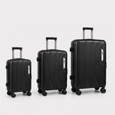 eDiscount — VIP Premium Hardside Luggage Spinner — Black 3 Pcs Set