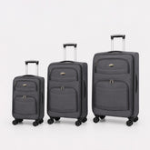 eDiscount Wenger Lightweight Softside Suitcase — Grey 3pcs Set