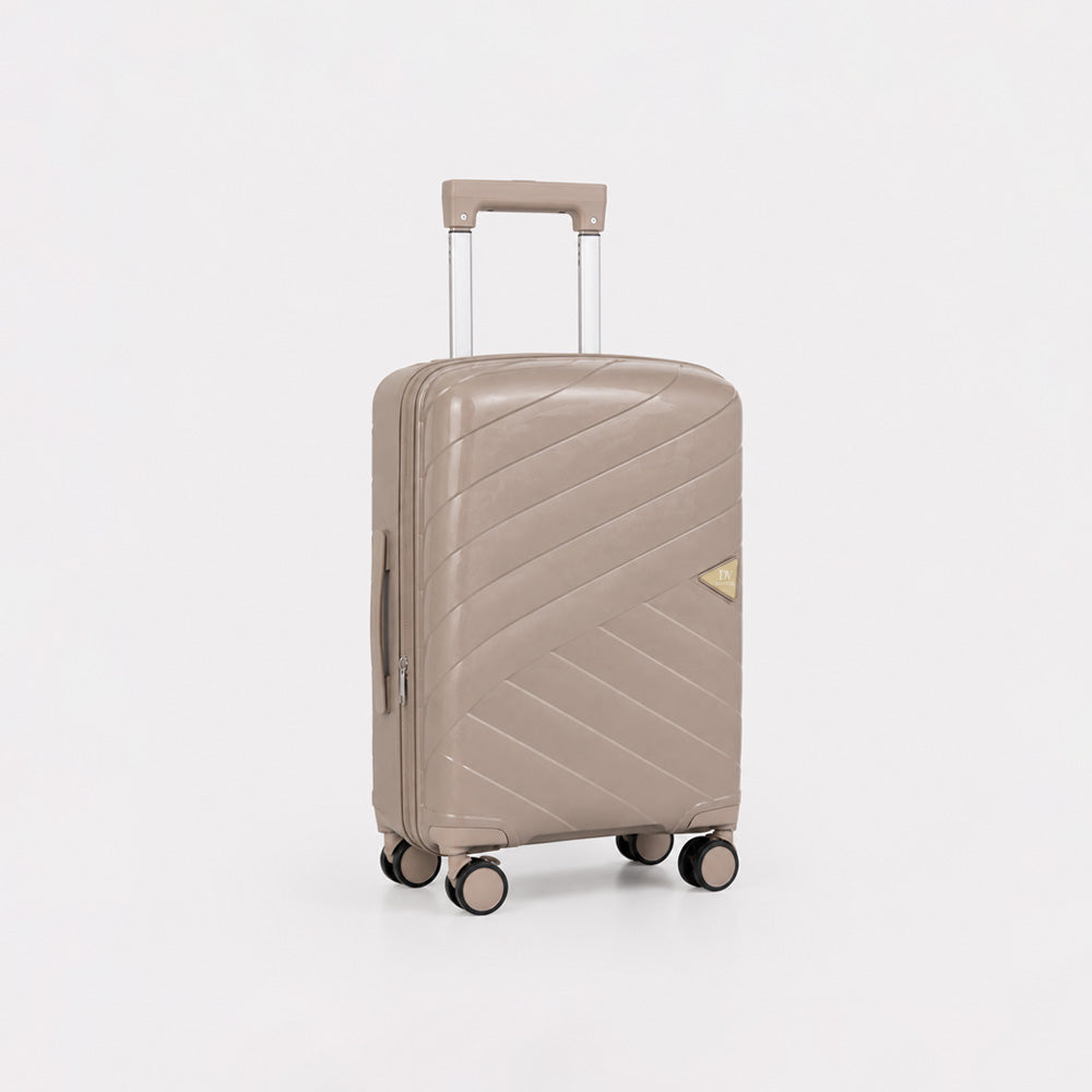 eDiscount — Dovwell Hard Shell Suitcase Set Spinner Luggage — Beige