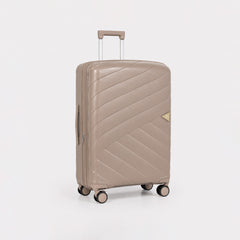 eDiscount — Dovwell Hard Shell Suitcase Set Spinner Luggage — Beige