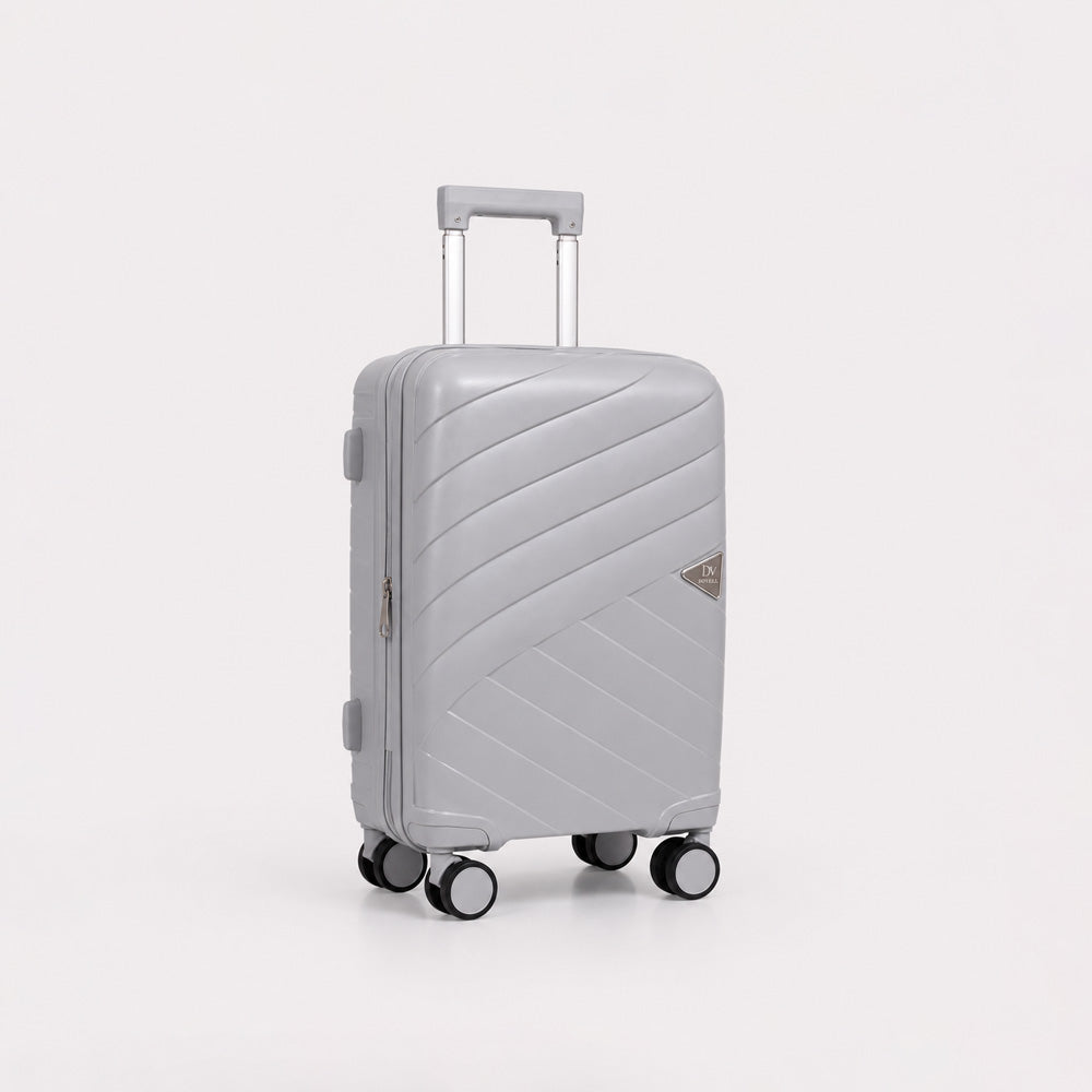 eDiscount — Dovwell Hard Shell Suitcase Set Spinner Luggage — Grey