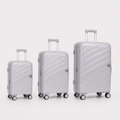 eDiscount — Dovwell Hard Shell Suitcase Set Spinner Luggage — Grey