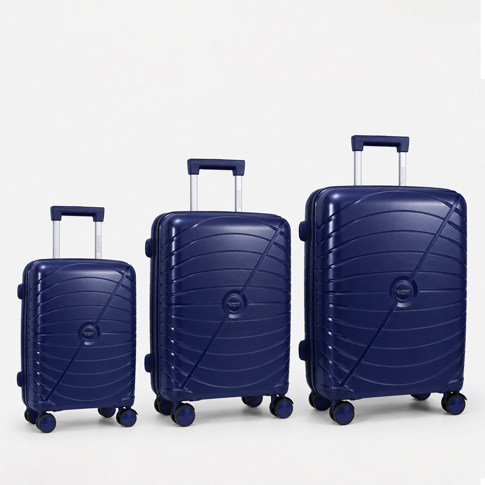 eDiscount — Summit Hard Shell Suitcase Set Spinner Luggage — Royal