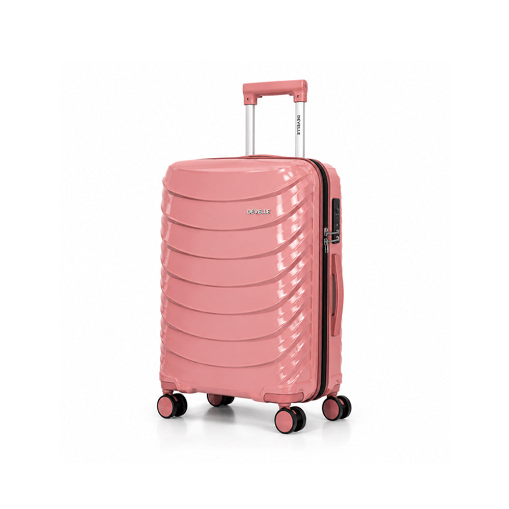 eDiscount — Dovelle Hard Shell Suitcase Set Spinner Luggage — Pink