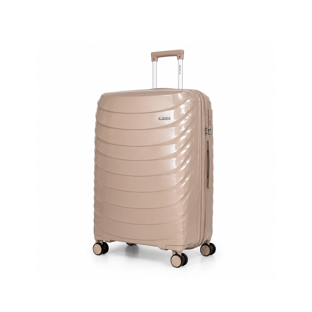eDiscount — Dovelle Hard Shell Suitcase Set Spinner Luggage — Beige