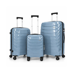 eDiscount — Dovelle Hard Shell Suitcase Set Spinner Luggage — Light Blue