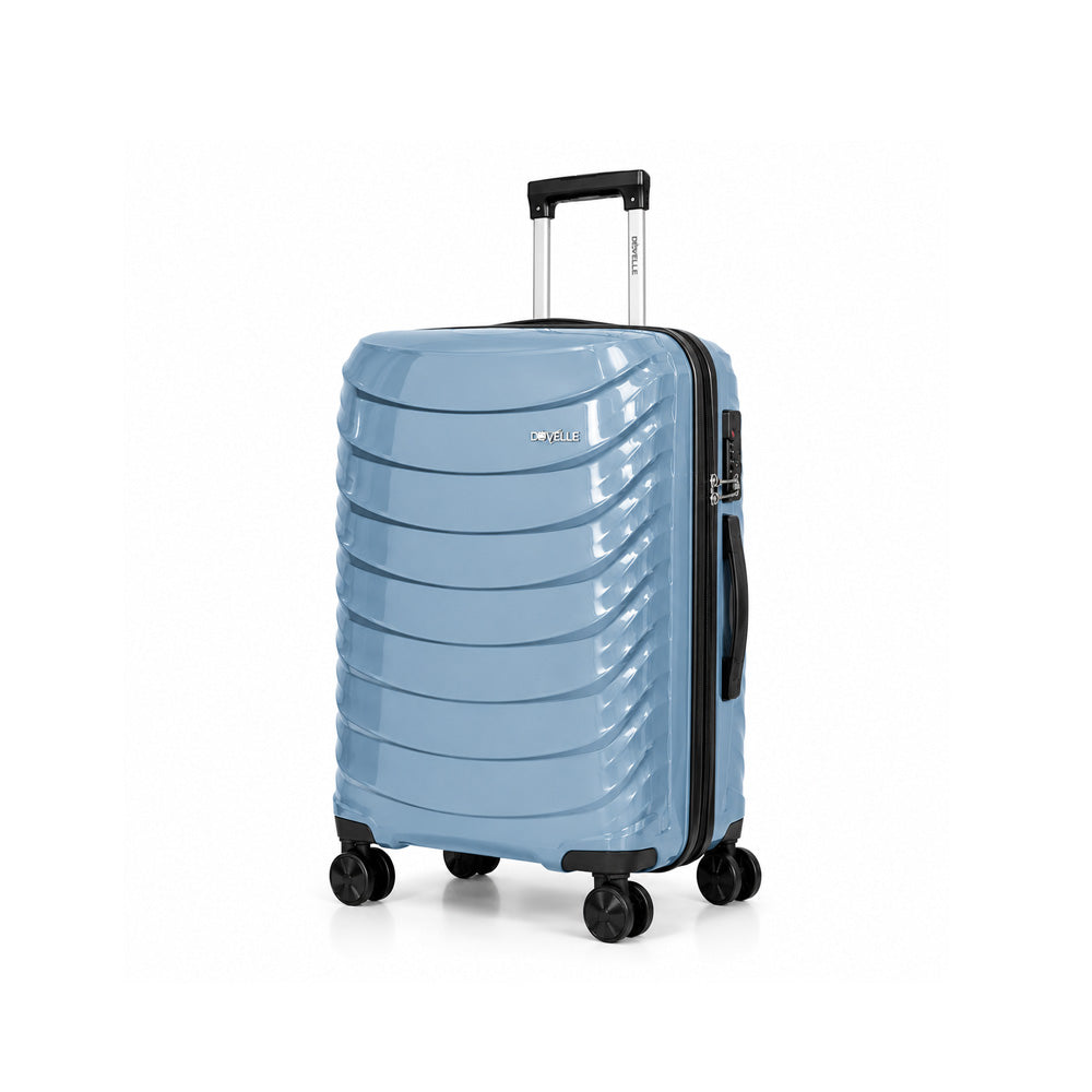 eDiscount — Dovelle Hard Shell Suitcase Set Spinner Luggage — Light Blue