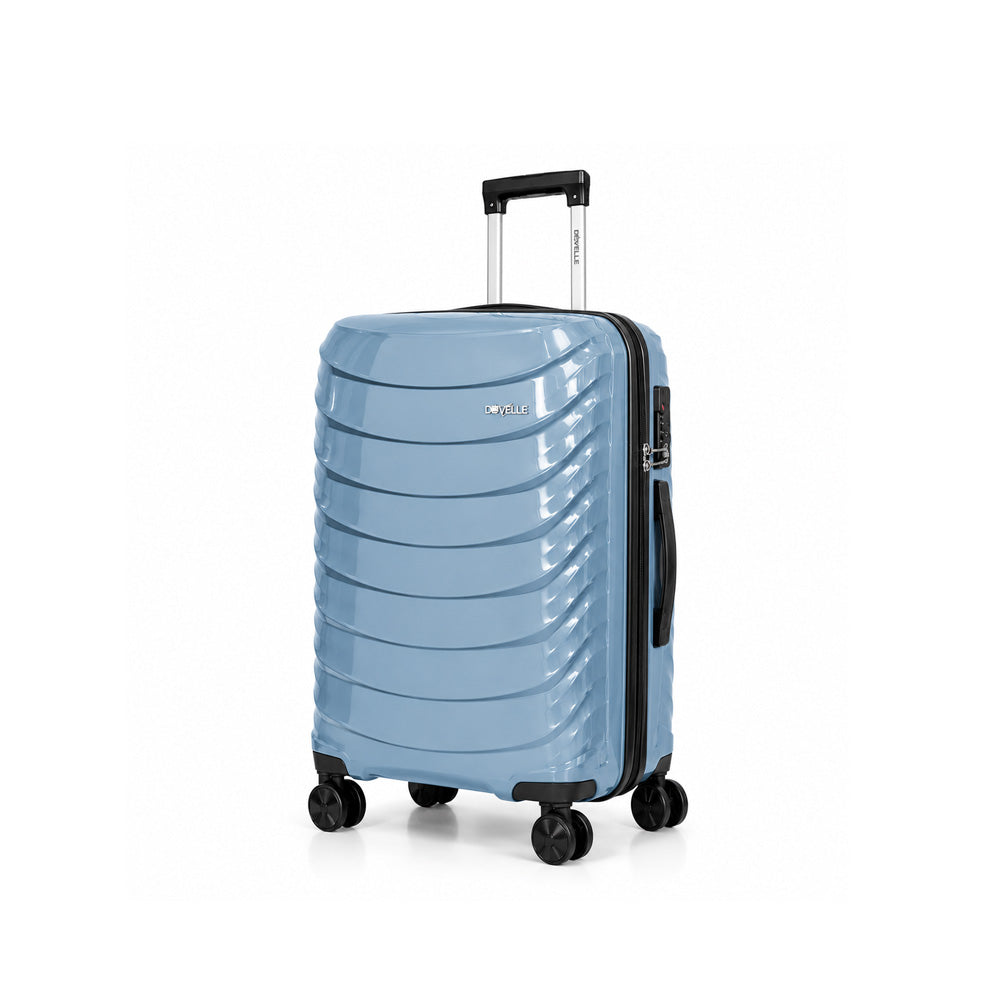eDiscount — Dovelle Hard Shell Suitcase Set Spinner Luggage — Light Blue