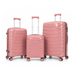 eDiscount — Dovelle Hard Shell Suitcase Set Spinner Luggage — Pink