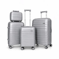 eDiscount — DoVell Hardside Luggage 4pcs Suitcase Spinner — Silver