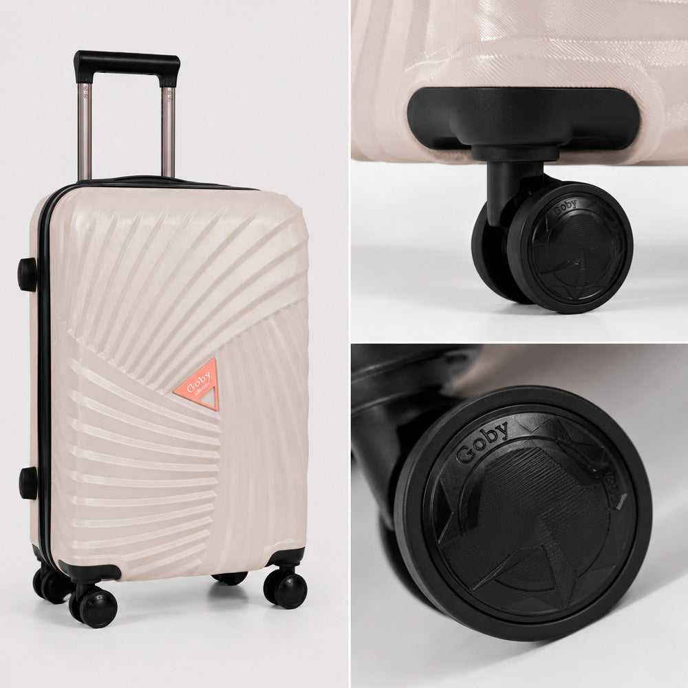 eDiscount Goby London Hardside Luggage Suitcase — Rose Gold