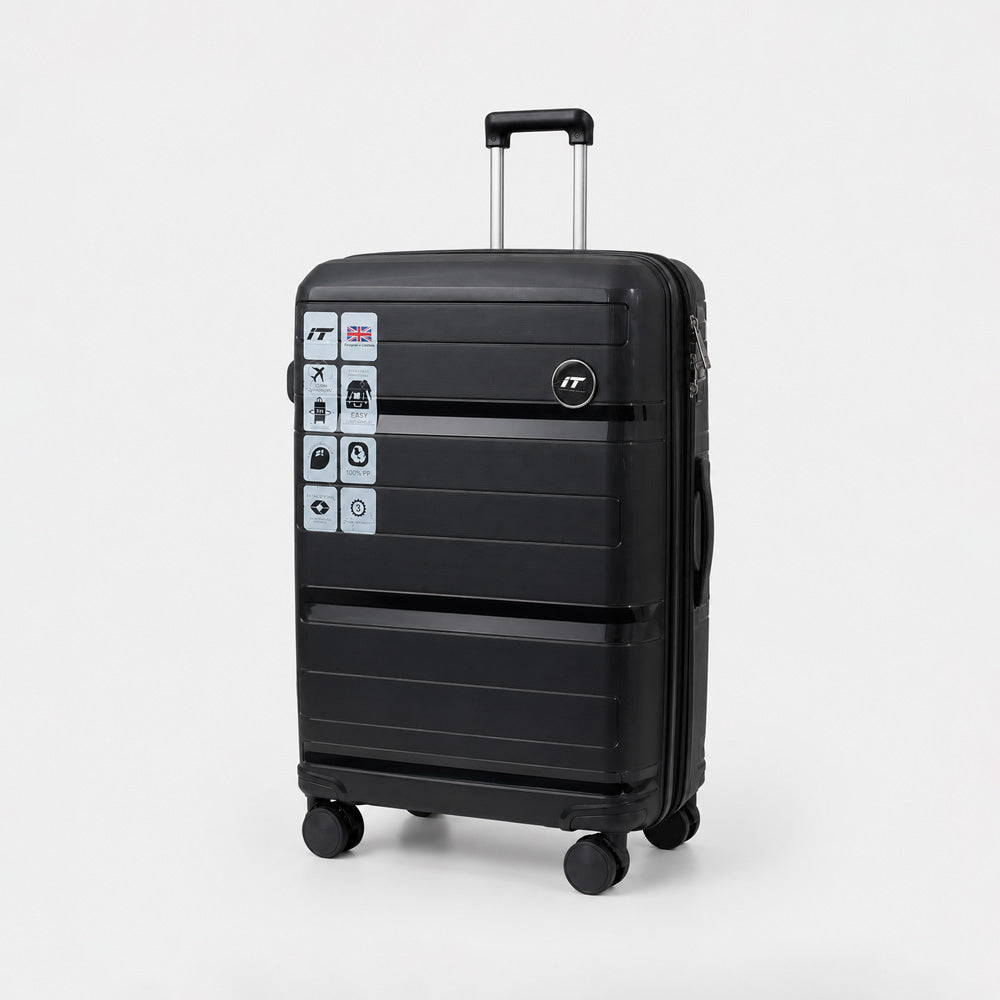 eDiscount — IT Luggage Hardside Luggage Suitcase Spinner — Black