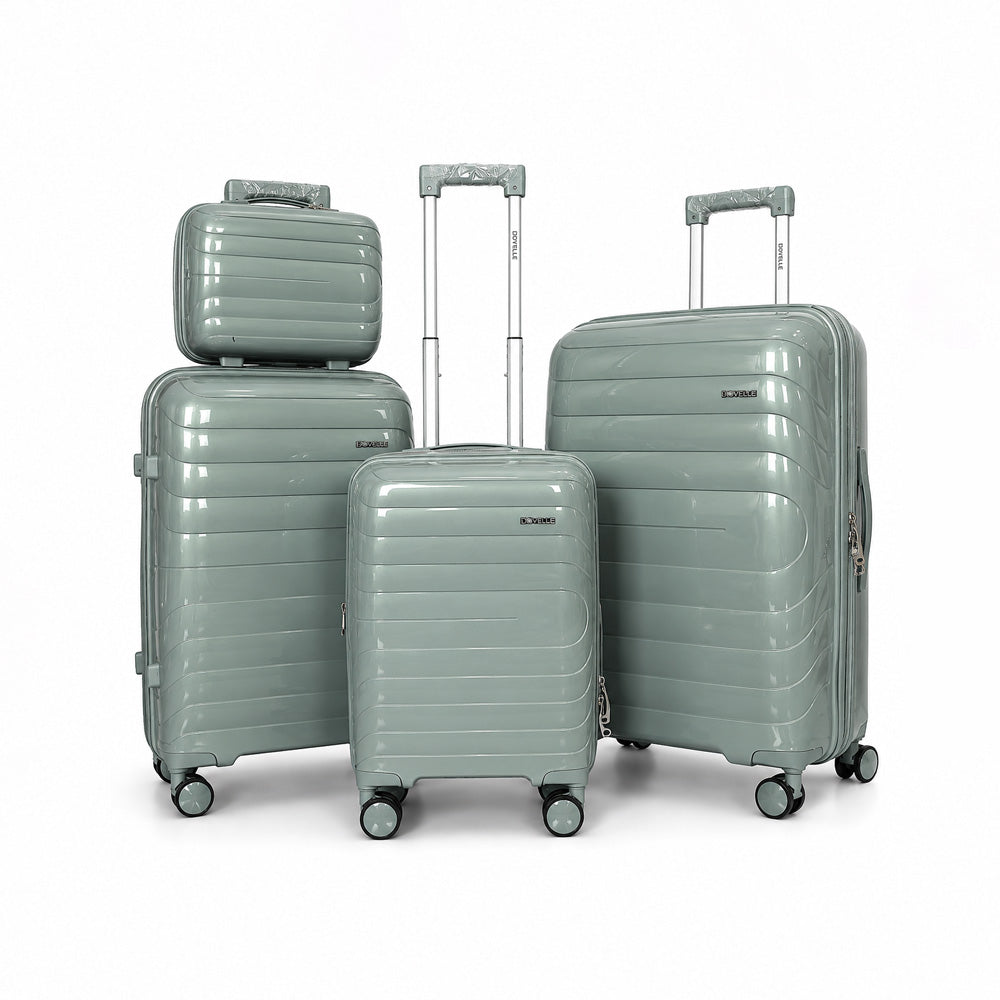 eDiscount — DoVell Hardside Luggage 4pcs Suitcase Spinner — Sea Green