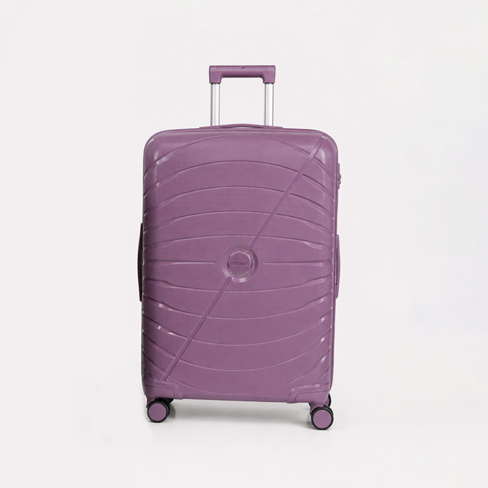 eDiscount — Summit Hard Shell Suitcase Set Spinner Luggage — Purple