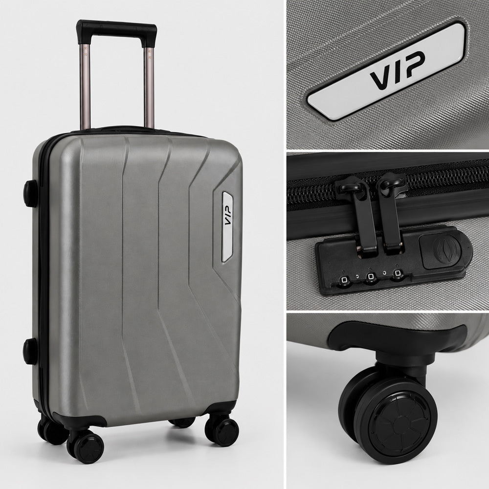 eDiscount — VIP Premium Hardside Luggage Spinner — Grey