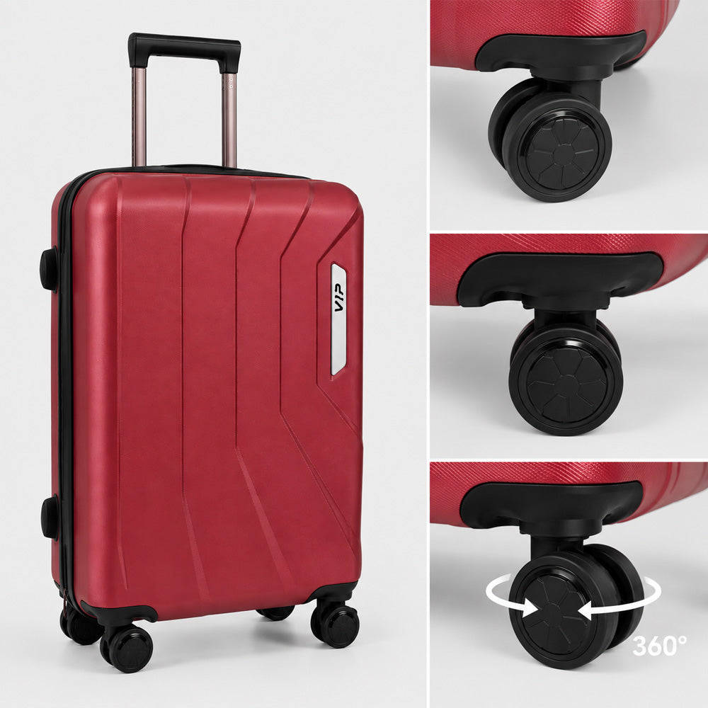 eDiscount — VIP Premium Hardside Luggage Spinner — Wine Red