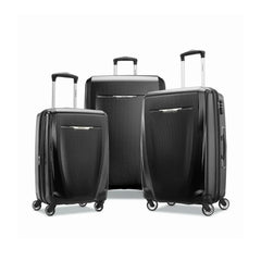 eDiscount — Samsonite Winfield Hardside 3 Pcs Luggage Set with Spinner Wheels, Black